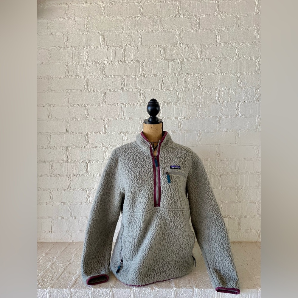 Patagonia Women’s Medium Half-Zip Marsupial Retro Pile Fleece Pullover